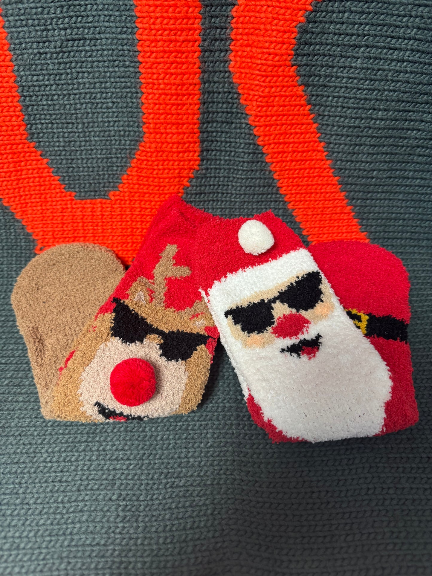 Men's 2pp Cosy Sock In A Box - Santa & Reindeer