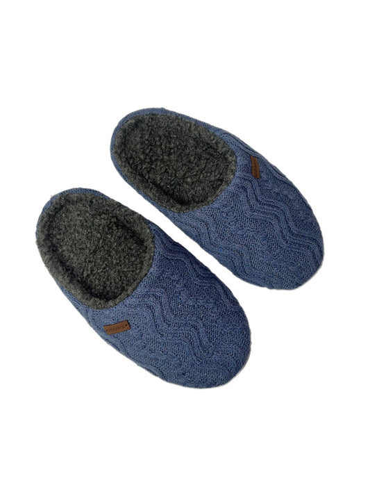 Men's Denim Cable Wave Slippers