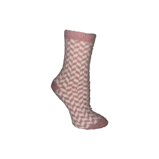 Houndstooth Fluffy Sock