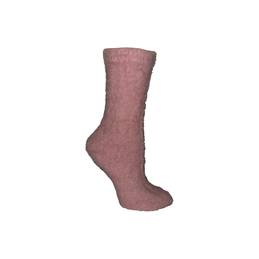 Plain Pale Pink Fluffy Sock